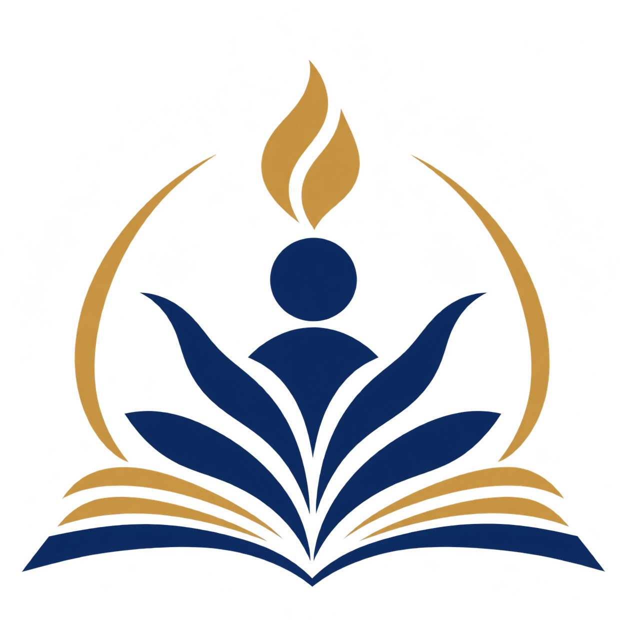 Spanda Sadhana: a seated sādhaka rising from an open book, with an inner flame and golden pulse arcs